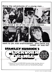 A Clockwork Orange photo print featuring iconic imagery from the film.
