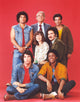 Welcome Back Kotter group photo print on red background