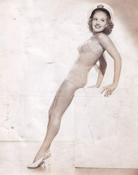 Betty Grable Leaning on Box Photo Print - Vintage Hollywood Glamour