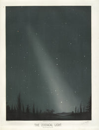 The Zodiacal Light poster print by Étienne Léopold Trouvelot, showcasing a celestial phenomenon.