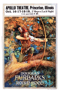 Robin Hood Movie Poster featuring Douglas Fairbanks Sr. from 1922