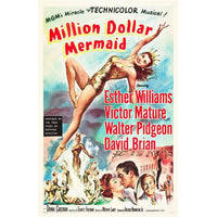 Million Dollar Mermaid Movie Masterprint Poster featuring Esther Williams and Victor Mature