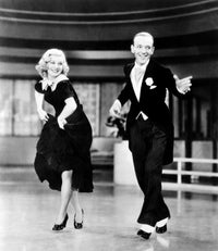 Swing Time Photo Print showcasing classic cinema charm in 8x10 and 24x30 sizes.