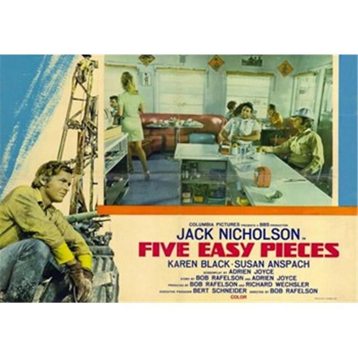 Five Easy Pieces Movie Poster featuring classic film art