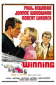 Winning from Left movie poster featuring Paul Newman, Joanne Woodward, and Robert Wagner, 1969 film.