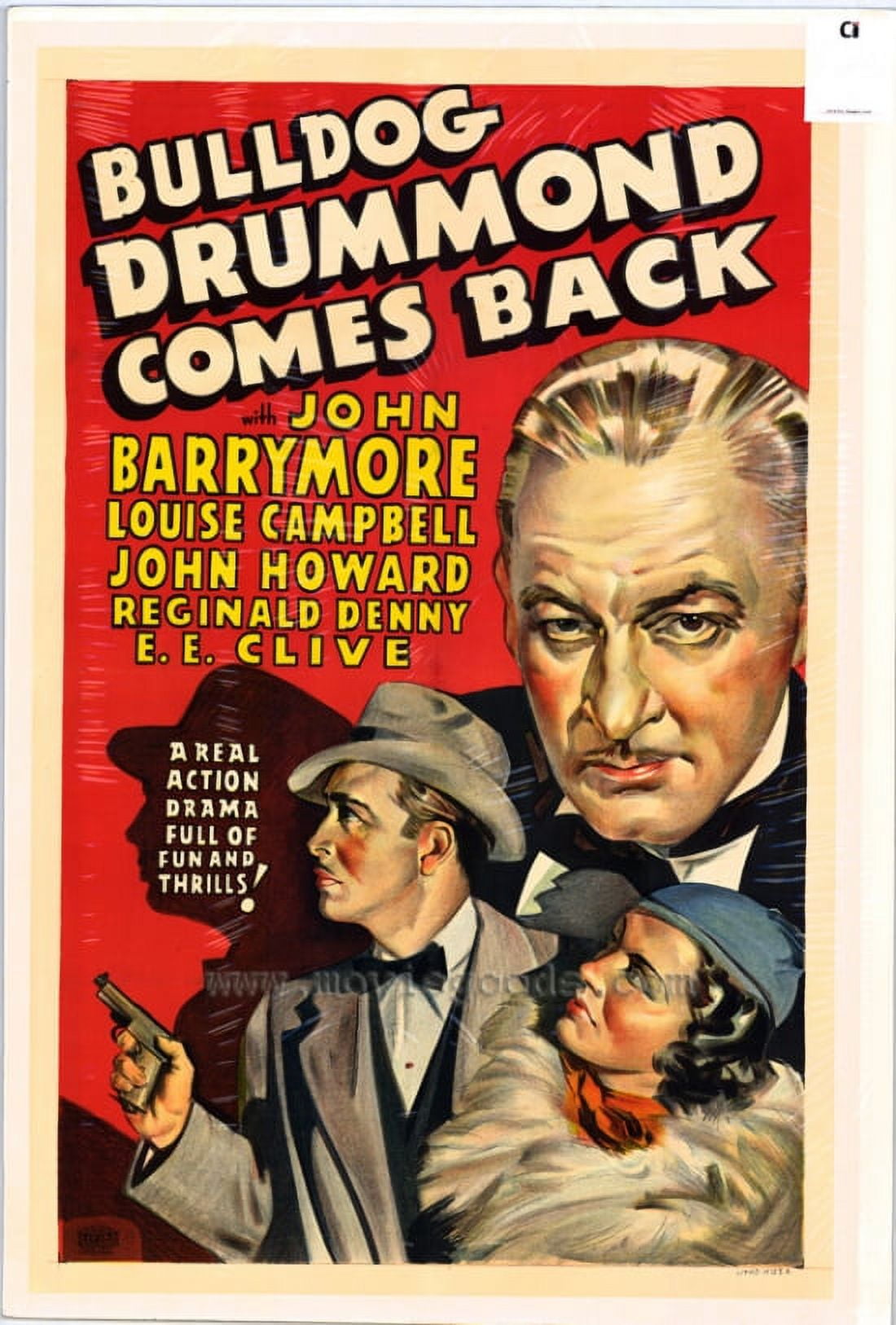 Bulldog Drummond Comes Back Movie Poster Print 27 x 40