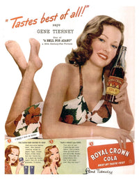 Gene Tierney Royal Crown Cola Advertisement Photo Print