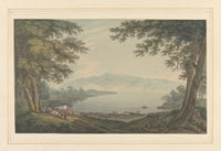 Skiddaw and Derwent Water landscape poster print by Joseph Farington