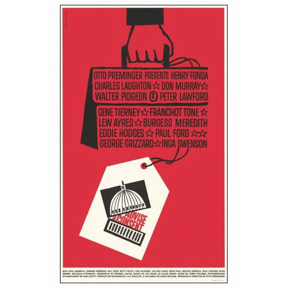 Advise and Consent Movie Poster Print - 27 x 40 inches