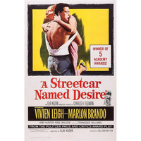 A Streetcar Named Desire movie poster print featuring Marlon Brando and Kim Hunter