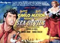 Sea Devils Movie Masterprint Poster featuring Rock Hudson and Yvonne De Carlo, 1953 film.