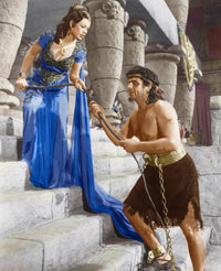 Samson and Delilah photo poster print featuring Hedy Lamarr and Victor Mature from the 1949 film.