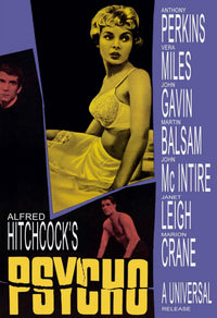 Psycho Movie Masterprint Poster featuring Anthony Perkins, Janet Leigh, and John Gavin