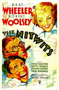 The Nitwits movie poster featuring Betty Grable and Robert Woolsey, 1935, 11x17 size.