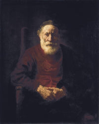 Old Man Seated Baroque Art Print by Rembrandt - 1654