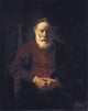 Old Man Seated Baroque Art Print by Rembrandt - 1654