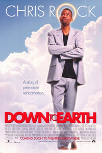 Down to Earth Movie Poster Print - 27x40 size, vibrant movie art.