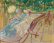 Deux Élégantes en Calèche art print by Louis Icart, featuring two elegant women in a carriage