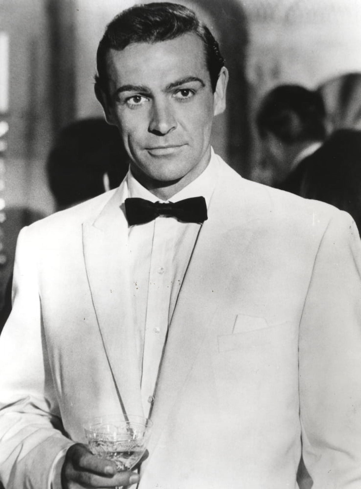 Sean Connery posed in tuxedo with black bow tie photograph print.