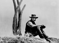 Clint Eastwood cowboy photo print featuring Clint Eastwood in front of a cactus