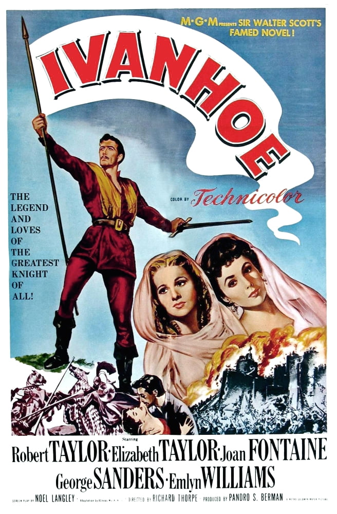 Ivanhoe Movie Masterprint Poster featuring Joan Fontaine and Elizabeth Taylor.