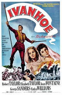 Ivanhoe Movie Masterprint Poster featuring Joan Fontaine and Elizabeth Taylor.
