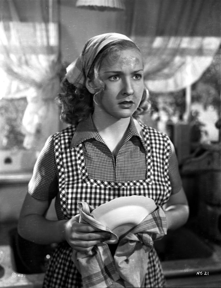 Bonita Granville in checkered maid uniform portrait photo print