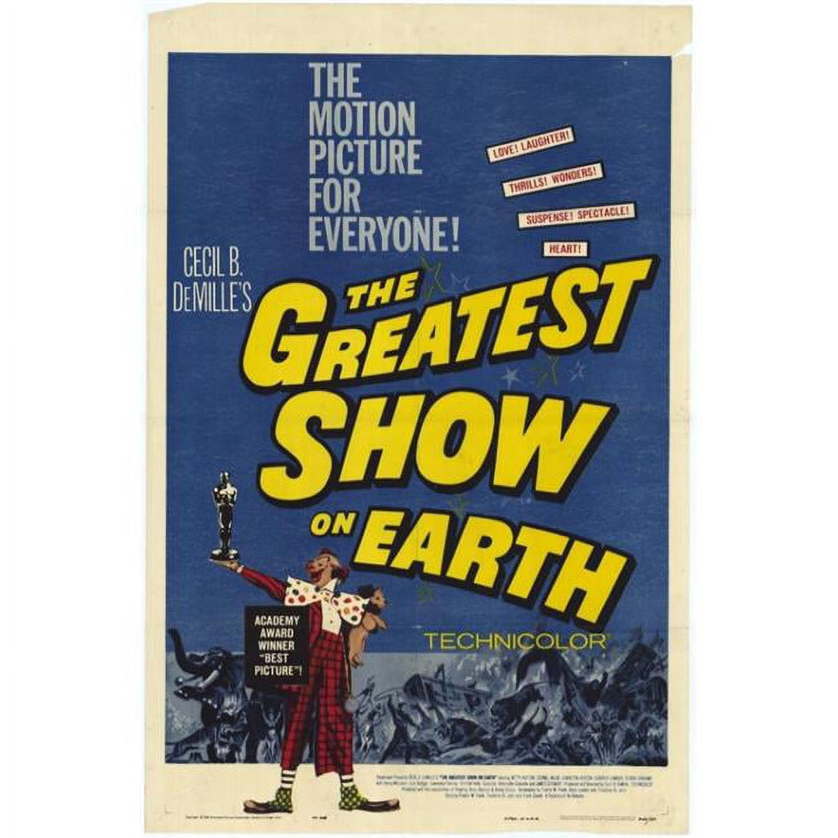 The Greatest Show on Earth movie poster print in vibrant colors