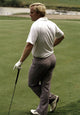 Jack Nicklaus playing golf action photo print in multiple sizes.