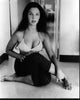 Yvonne Craig sitting on the floor with legs crossed photo print