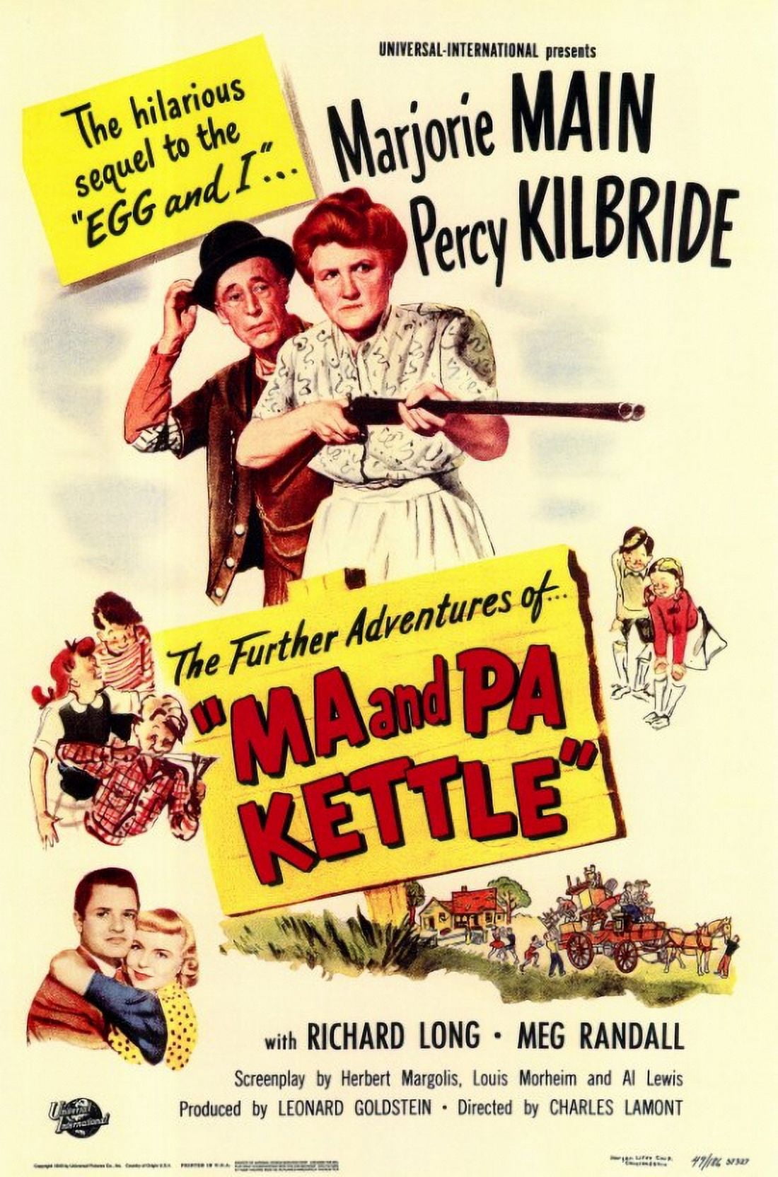 Ma and Pa Kettle Movie Poster 11x17 print showcasing classic film charm.