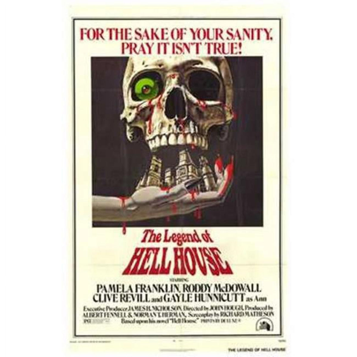 The Legend of Hell House Movie Poster - 11x17 size, classic horror film art.