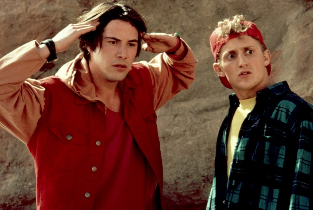 Bill and Ted's Bogus Journey photo print featuring Keanu Reeves and Alex Winter.