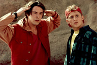 Bill and Ted's Bogus Journey photo print featuring Keanu Reeves and Alex Winter.