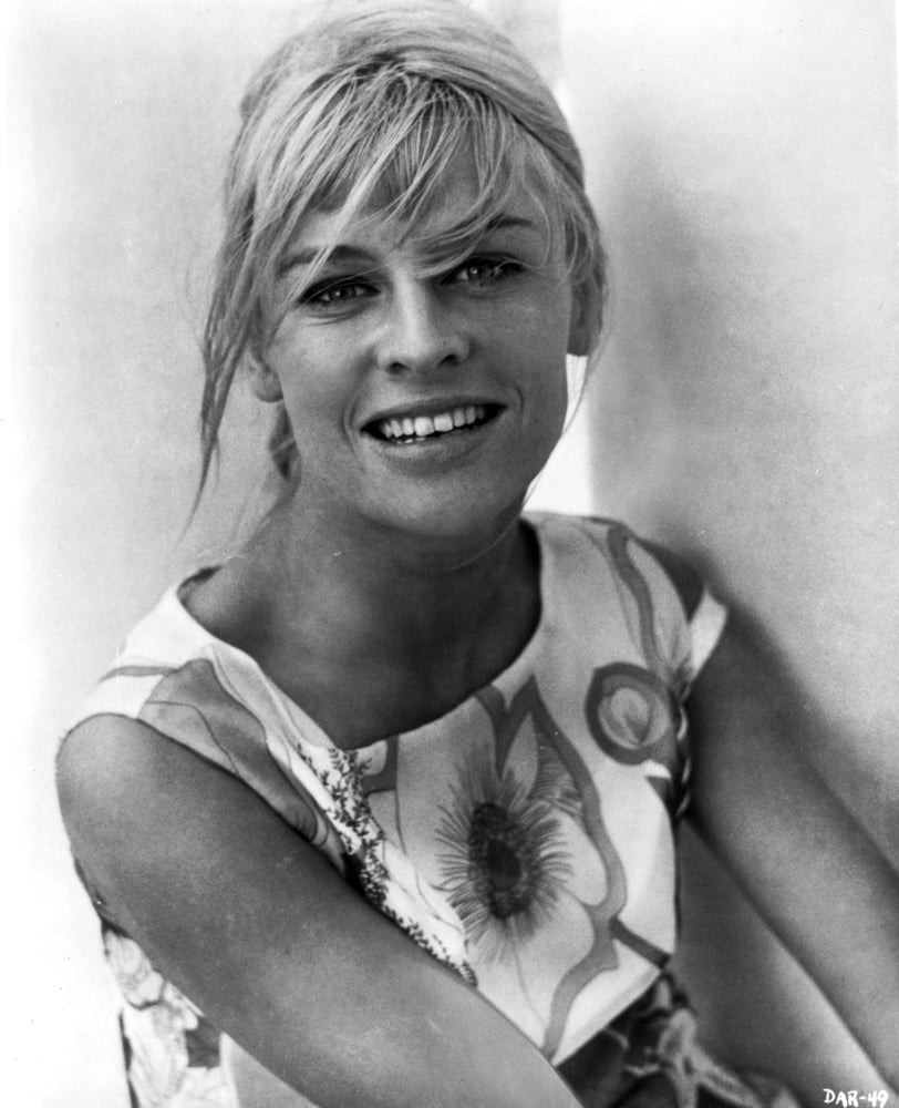Julie Christie smiling portrait photo print featuring blonde hair.