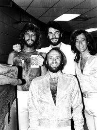 Bee Gees with John Travolta photo print