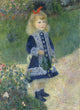 A Girl With A Watering Can poster print showcasing a whimsical garden theme.