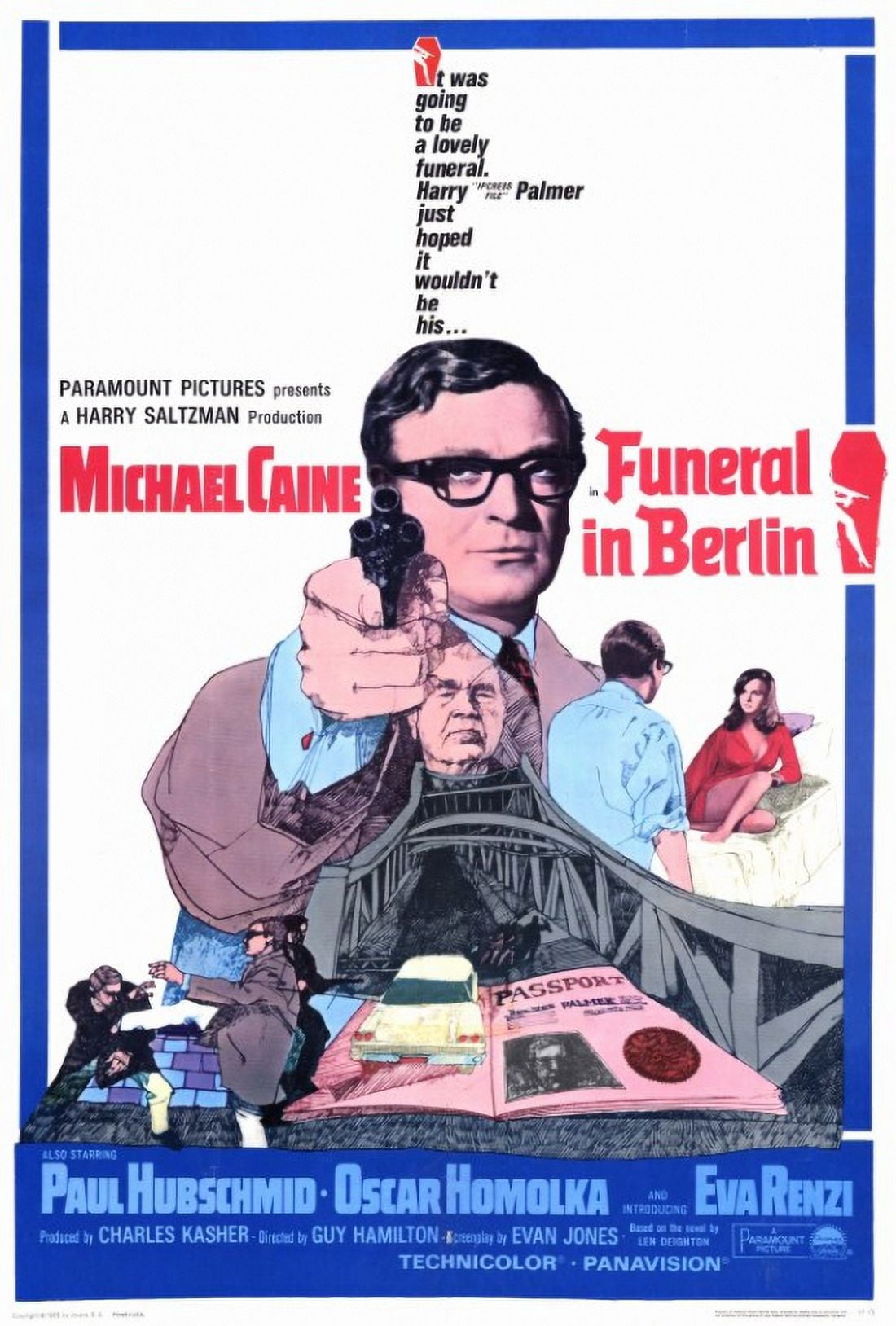 Funeral in Berlin movie poster print 27x40
