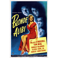 Blonde Alibi Movie Poster Print in 27 x 40 size