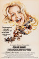 The Sugarland Express 1974 movie poster featuring Goldie Hawn in vibrant colors.