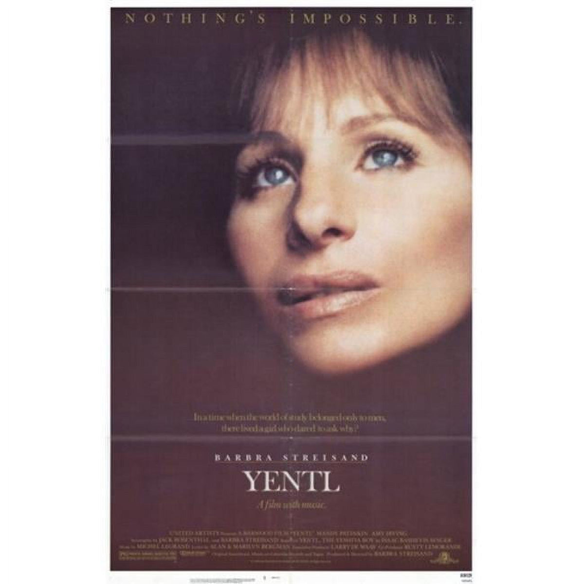 Yentl Movie Poster 11x17 print showcasing iconic film imagery.