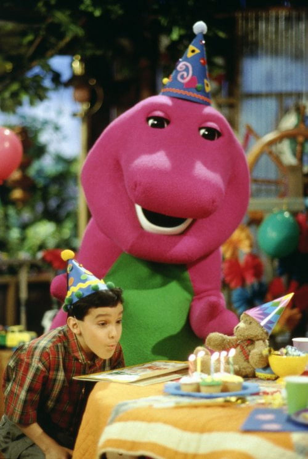 Barney & Friends Movie Poster 8x10 Print featuring Barney the Dinosaur and friends.