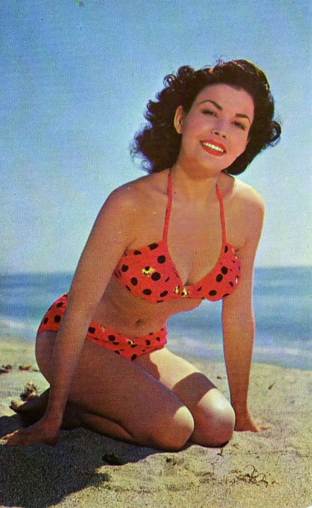 Mara Corday Red and Black Bikini Photo Print