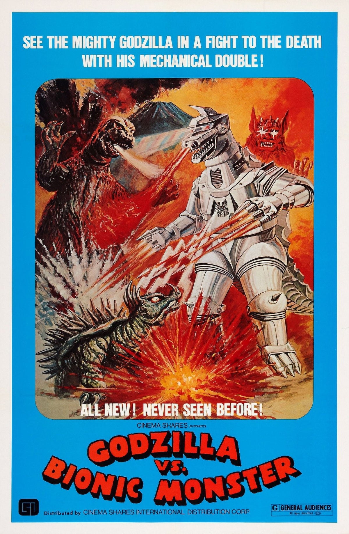 Godzilla Vs Mechagodzilla Movie Poster Masterprint 11x17