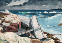After the Hurricane Bahamas poster print by Winslow Homer featuring serene ocean and sky