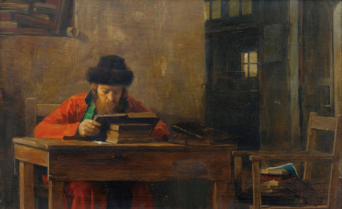 Reading Rabbi Poster Print by Theodoros Ralli - Inspirational artwork