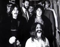 George Harrison, Paul McCartney, and Maharishi Mahesh Yogi photo print.