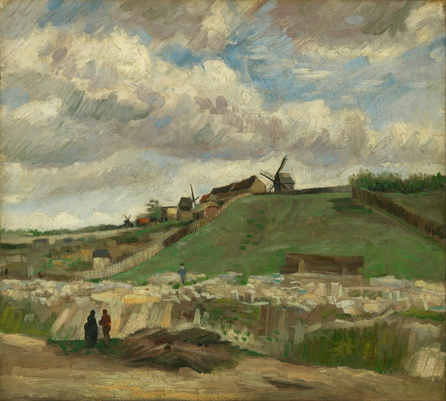 The Hill of Montmartre with Stone Quarry art print by Vincent van Gogh.