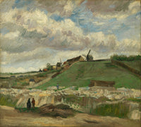 The Hill of Montmartre with Stone Quarry art print by Vincent van Gogh.