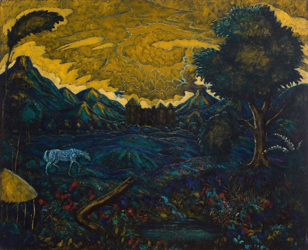 Landscape with a Horse art print by Edward Middleton Manigault, featuring a serene rural scene with a horse.